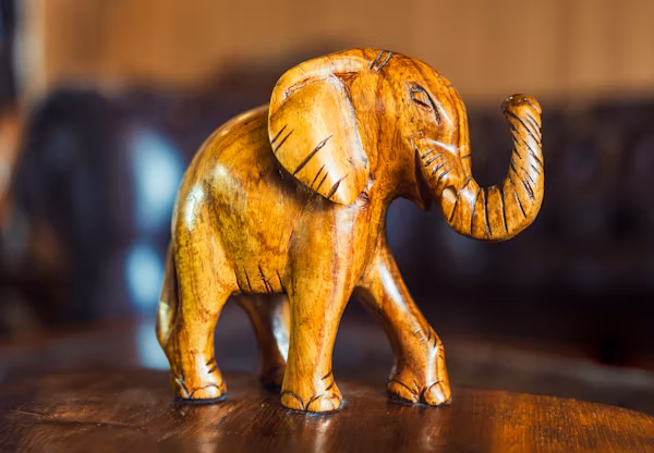 Brass Elephant Figurine - Handcrafted